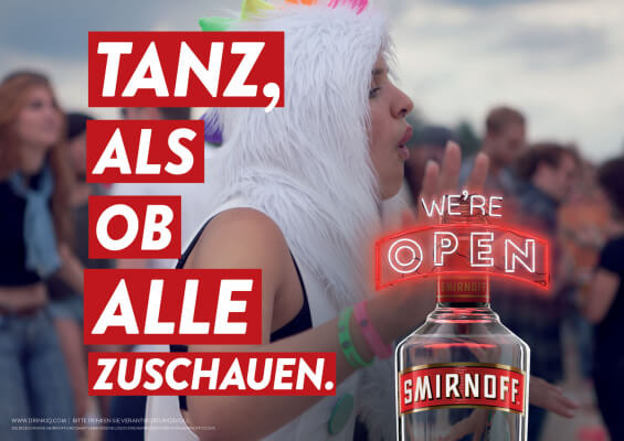 Smirnoff 'We're open'-Kampagne