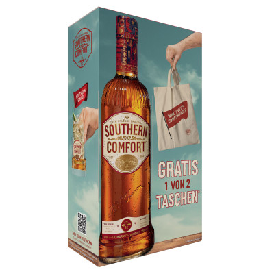Southern Comfort 'Whatever's Comfortable' Geschenkpackung mit Stofftasche