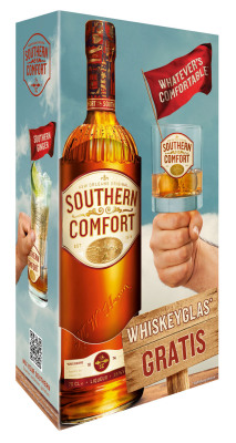 Southern Comfort mit gratis Whiskey-Tumbler-Glas im Handel