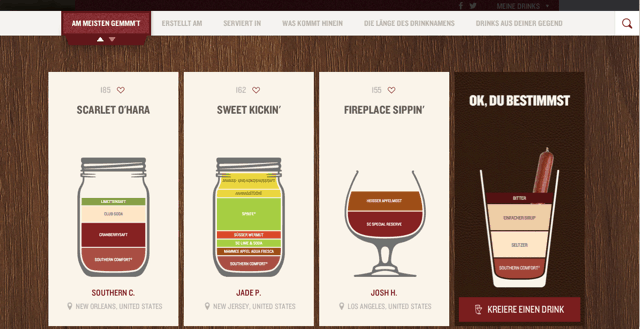 Southern Comfort startet Mixability-Plattform mit Drinkrezepten