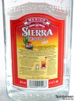 Sierra Tequila Silver Rückseite Etikett