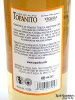 Topanito Reposado Rückseite Etikett
