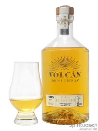 Volcán de mi Tierra Reposado Glas und Flasche