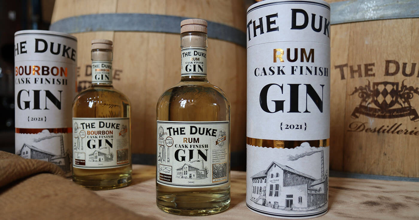 Bourbon und Rum: The Duke Destillerie führt zweierlei Cask Finish Gins ein