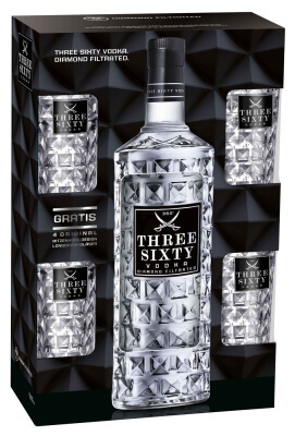 Three Sixty Vodka mit zwei Geschenksets in Winterpromotion