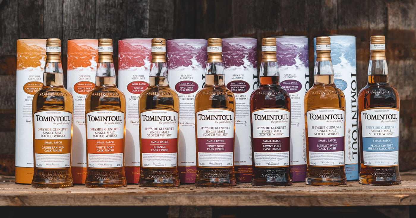 Neuer Vertrieb: Tomintoul Distillery führt siebenteilige Wood Finishes ein