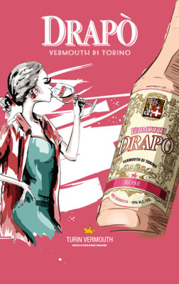 Turin Vermouth führt Vermouth Drapò Rosé ein