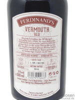 Ferdinand's Red Vermouth Rückseite Etikett