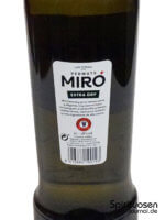 Miró Vermut Extra Dry Rückseite Etikett
