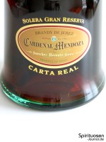 Cardenal Mendoza Carta Real Vorderseite Etikett