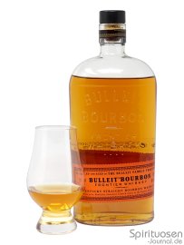Bulleit Bourbon Glas und Flasche
