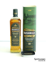 Bushmills 10 Jahre Verpackung und Flasche