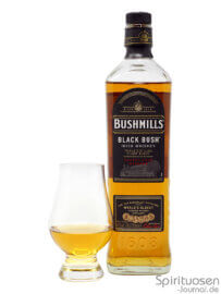 Bushmills Black Bush Glas und Flasche