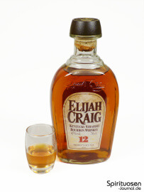 Elijah Craig 12 Jahre Glas und Flasche