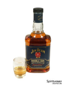 Jim Beam Double Oak Glas und Flasche