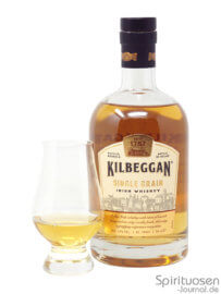 Kilbeggan Single Grain Glas und Flasche