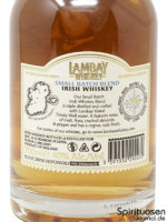 Lambay Blended Irish Whiskey Rückseite Etikett