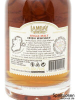 Lambay Single Malt Irish Whiskey Rückseite Etikett