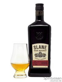 Slane Irish Whiskey Glas und Flasche
