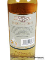 The Arran 10 Jahre Rückseite Etikett