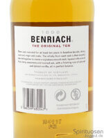 BenRiach The Original Ten Rückseite Etikett