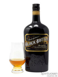 Black Bottle Glas und Flasche