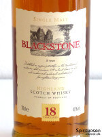 Blackstone Highland Single Malt Whisky 18 Jahre Vorderseite Etikett