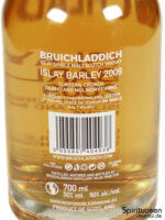 Bruichladdich Islay Barley 2009 Rückseite Etikett