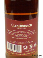 GlenDronach Original 12 Jahre Rückseite Etikett