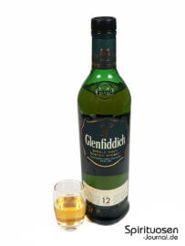 Glenfiddich 12 Jahre Glas und Flasche