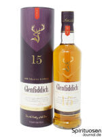 Glenfiddich 15 Jahre Verpackung und Flasche