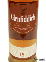 Glenfiddich 15 Jahre Vorderseite Etikett