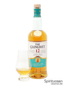 The Glenlivet 12 Jahre Double Oak Glas und Flasche