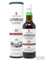 Laphroaig 10 Jahre Sherry Oak Finish Verpackung und Flasche