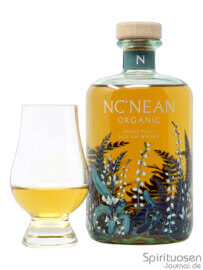 Nc'nean Organic Single Malt Glas und Flasche