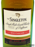 The Singleton of Dufftown Spey Cascade Vorderseite Etikett