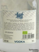 Lion's Munich Handcrafted Vodka Rückseite Etikett