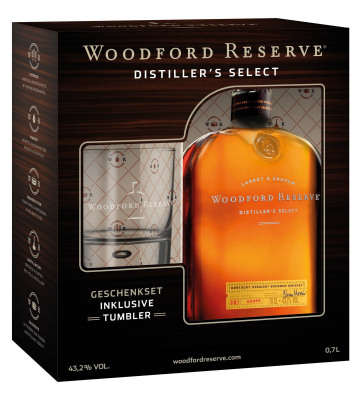 Woodford Reserve Bourbon Whiskey in Geschenkset mit Tumbler