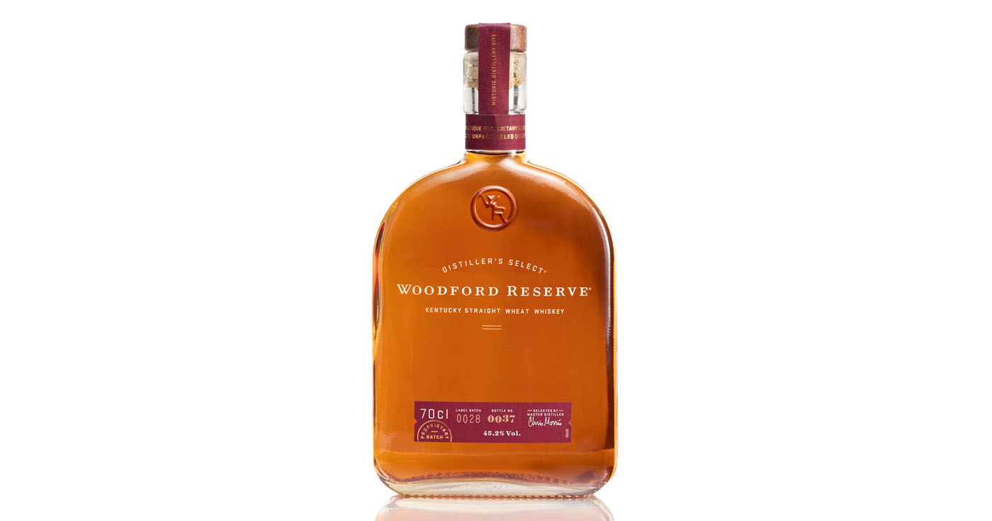 Portfolio mit dem Woodford Reserve Bourbon, dem Woodford Reserve Rye und de...