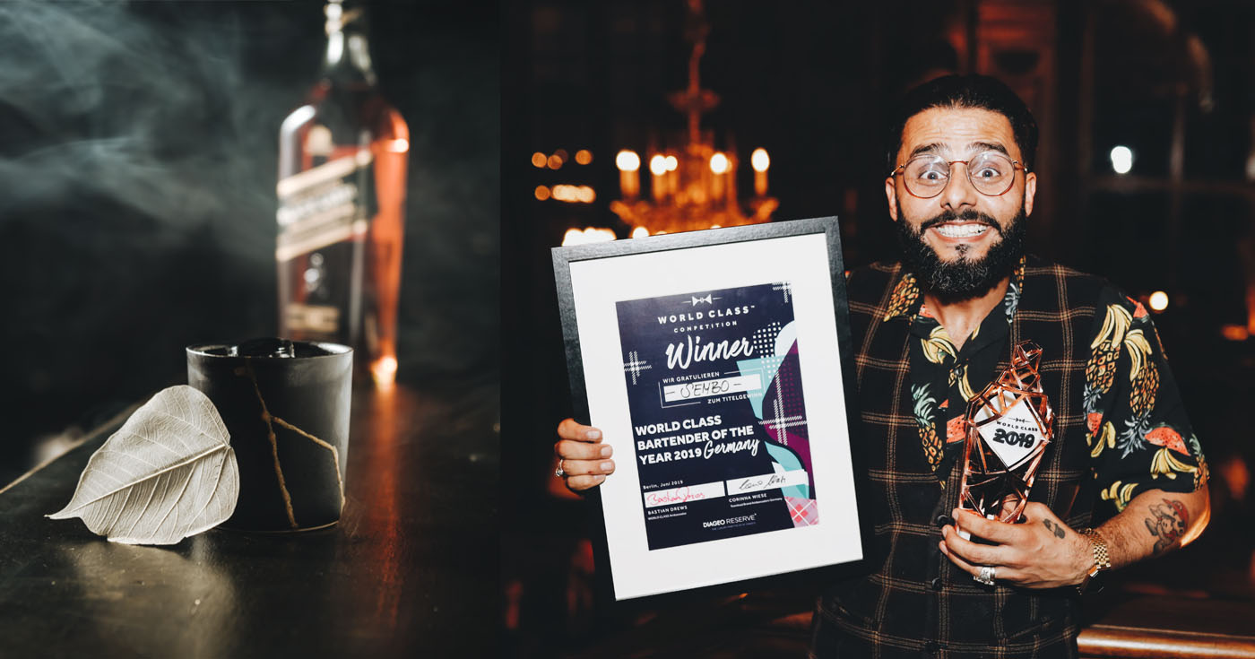 Cocktails: Sembo Amirpour mit „Golden Kemuri“ für World Class German Final 2019