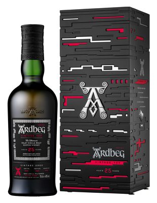 Ardbeg Vintage_Y2K 25 Jahre eine Flasche Ardbeg Vintage_Y2K 25 Jahre nebst Geschenkverpackung