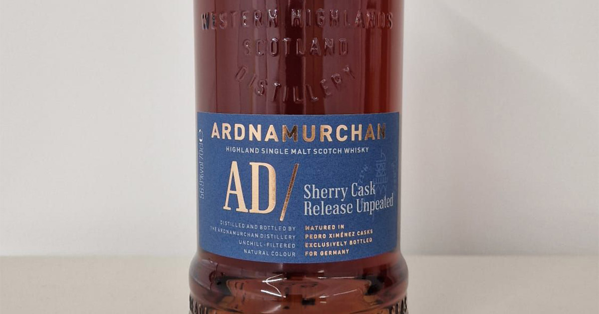 100% PX: Ardnamurchan mit AD/ Sherry Cask Release Unpeated für Deutschland