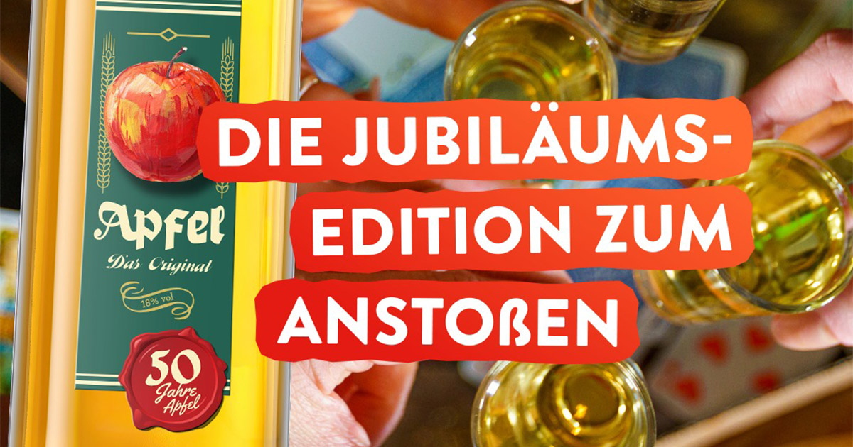 Jubiläum: Berentzen feiert 50 Jahre Apfelkorn mit Retroedition