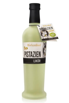 Birkenhof Pistazien Likör eine Flasche Birkenhof Pistazien Likör