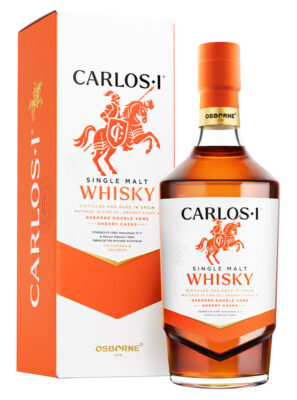Carlos I Single Malt eine Flasche Carlos I Single Malt nebst Geschenkverpackung