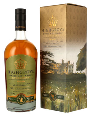 eine Flasche Cotswolds Highgrove Evergreen nebst Geschenkverpackung