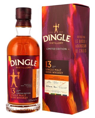 Dingle 13 Jahre Single Malt Madeira Malvasia Cask Finish eine Flasche Dingle 13 Jahre Single Malt Madeira Malvasia Cask Finish nebst Geschenkverpackung