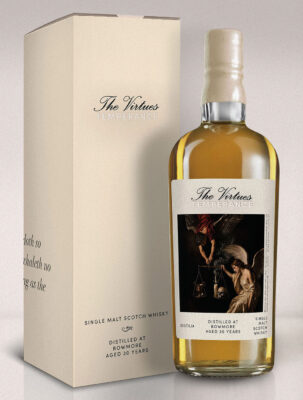 The Virtues Temperance Bowmore 1996 eine Flasche The Virtues Temperance Bowmore 1996 nebst Geschenkverpackung