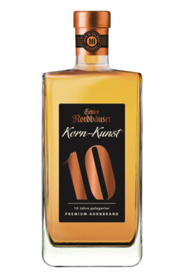 eine Flasche Echter Nordhäuser Korn-Kunst 10 Jahre