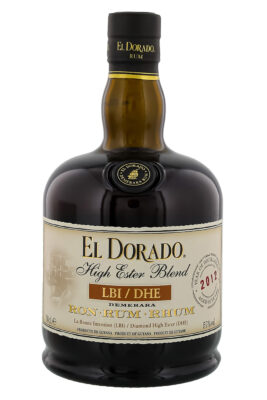 eine Flasche El Dorado High Ester Blend 2012 LBI/DHE